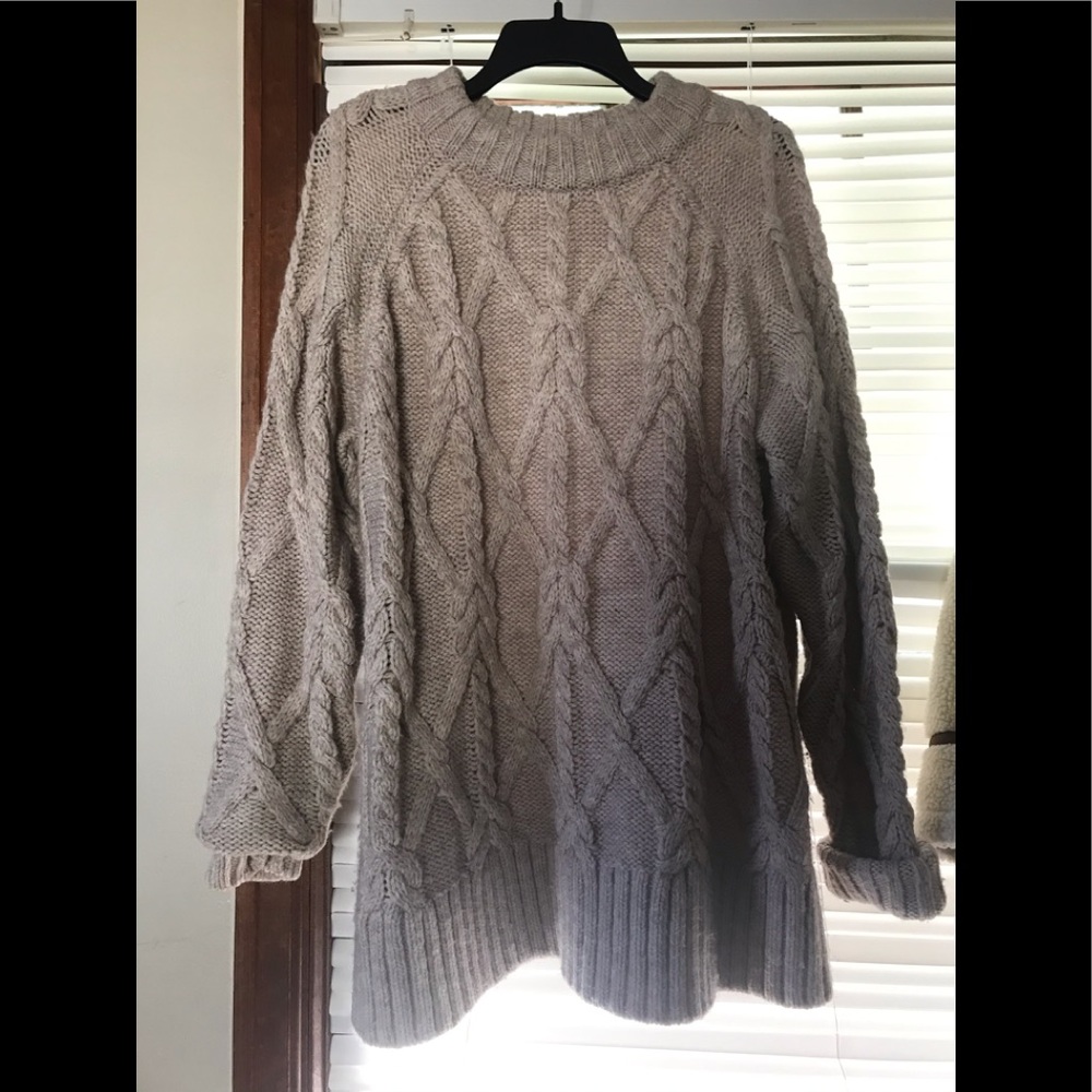 Ivory knit sweater dress women
